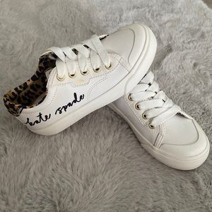 Kate Spade for Keds Kids Crew Kick ‘75 Cheetah & White leather sneaker